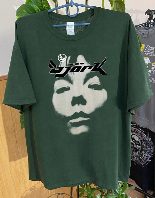 Bjork Homogenic Vintage Face shirt, vintage Bjork shirt, 90s rock band tee, Bjork concert merch