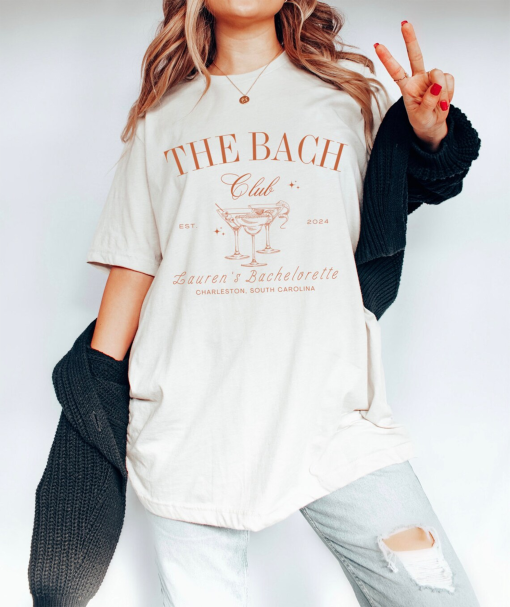 The Bach Club Shirt, Custom Location Bachelorette Shirt, Personalized Bride Shirt, Future Bride Shirt for Bridal Party, Bridesmaid Shirt