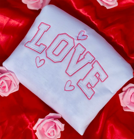 “LOVE” Valentines Embroided Sweatshirt