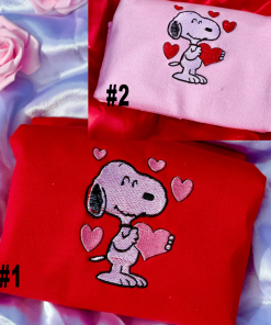 Snoopy Valentines Embroided Sweatshirt