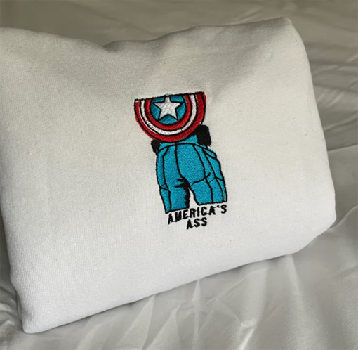 Captain America, Americas Ass embroidered sweatshirt