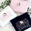 Kuromi and My Melody Embroidered Sweatshirt, Couples Embroidered Hoodies, Cute Character Shirt, Gift For Girl