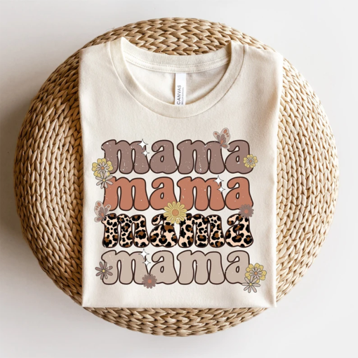 Mama Retro Flower PNG | Sublimation Png | Mama Png | Retro Png | Sublimation design | Leopard Mama Png