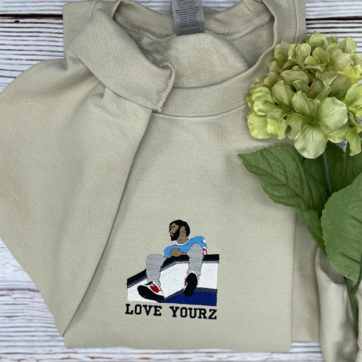 J. Cole Crewneck Embroidered Sweatshirt, Trendy Sweatshirt| J Cole Sweatshirt, Streetwear Hoodie, Gift Ideas