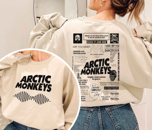 Vintage Arctic Monkeys Double Side Sweatshirt,Am Music Tracklist Shirt,Arctic Monkeys North America Tour Shirt,Music Tour Shirt,Gift For Fan