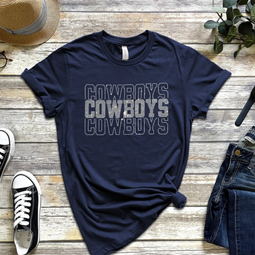 Cowboys Rhinestone Shirts, Team Mascot Shirt, Cowboys Football Shirt, Cowboys Fan Shirt, Dallas Texas Shirts, Game Day Shirt, Cowboys Bling