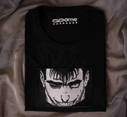 Embroidered Berserk Guts Vintage Shirt, Anime Manga Shirts, Unisex Washed Shirt, Cool Japanese Anime Sweatshirt