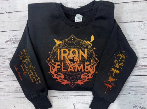 Iron Flame Sweatshirt, Basgiath War College Shirt, Dragon Rider, Xaden Riorson House Shirt, Fourth Wing Shirt, Violt Sorrengail,Bookish Gift