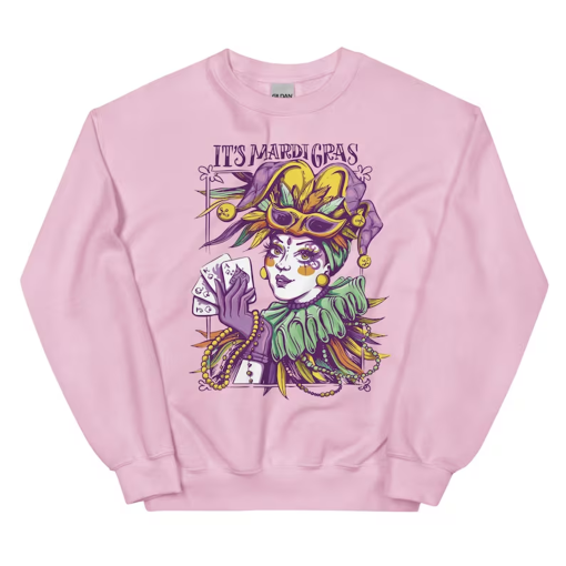 It’s Mardi Gras Sweatshirt, Carnival Outfit, Fat Tuesday Sweatshirt, Flower de luce Sweater, Louisiana Crewneck, Mardi Gras Day Pullover