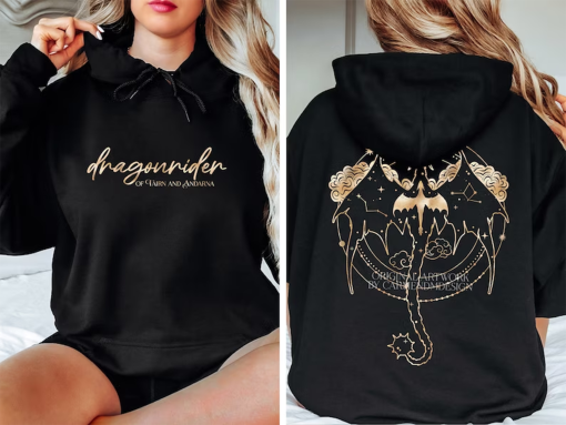 Celestial Tairn and Andarna – Dragonrider – Fourth Wing – Rebecca Yarros – OFFICIALLY LICENSED – Hoodie