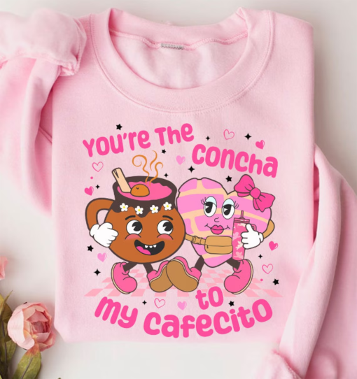 You’re the Concha to My Cafecito shirt, Concha Valentine shirt, Cafecito Y Chisme, Mexican Valentine