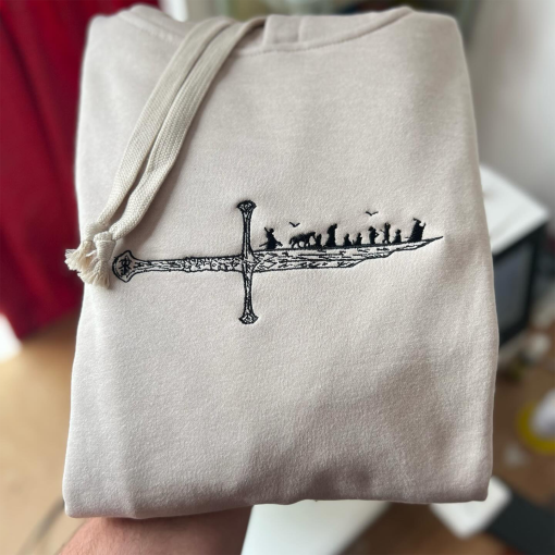 Lord of the Rings, Aragorn, King of Gondor Inspired Embroidered Jumper / Sweatshirt / Embroidery Gift