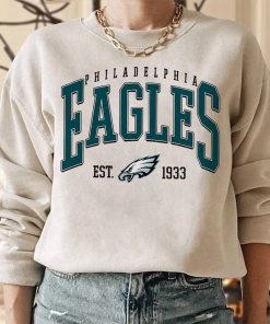 Vintage Style Philadelphia Eagles Football Unisex Crewneck…