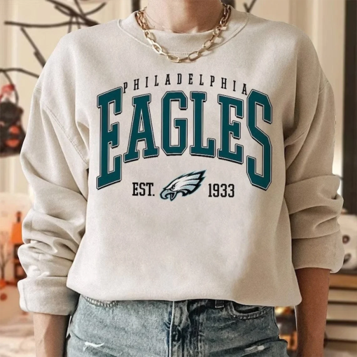 Vintage Style Philadelphia Eagles Football Unisex Crewneck Sweatshirt, Philadelphia Eagles Shirt, Unisex T-shirt Sweatshirt Hoodie