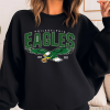 Comfort Colors Eagles Love crewneck sweatshirt, Eagles sweatshirt, Eagles apparel, Gift for Eagles fan, Eagles football, Green Eagles tops