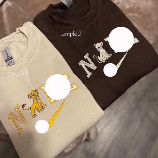 Si.m.b//a And N.a.l//a The L.i.on King Embroidered Sweatshirts, Anniversary Gift, Couple Tshirt, Hoodie, Valentine Gift