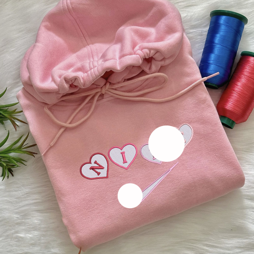 Heart Embroidered Sweatshirt, Valentine’s Day Love Embroidered Shirt, Love Valentine’s Day Sweatshirt, Valentine’s Day Embroidered Shirt