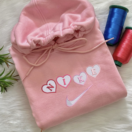 Heart Embroidered Sweatshirt, Valentine’s Day Love Embroidered Shirt, Love Valentine’s Day Sweatshirt, Valentine’s Day Embroidered Shirt