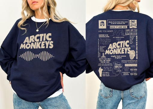 Vintage Arctic Monkeys Double Side Sweatshirt,Am Music Tracklist Shirt,Arctic Monkeys North America Tour Shirt,Music Tour Shirt,Gift For Fan