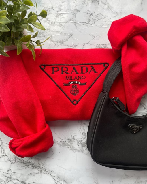 P.R.A.D.A Embroidered sweatshirt and Hoodie