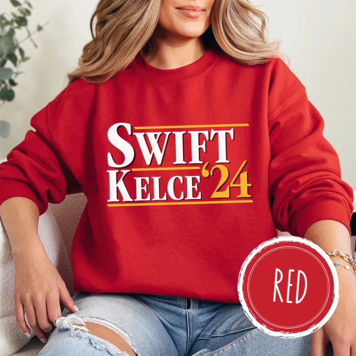 Swift Kelce 2024 Sweatshirt, Taylor Swift Travis Kelce Football Era Crewneck, Kansas City Chiefs Fan Gear, Swiftie Eras NFL Merchandise Top