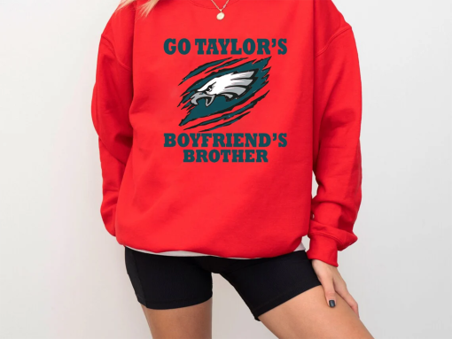 Retro Go Taylor’s Boyfriend’s Brother Crewneck, Jason Kelce Sweatshirt, Game Day Sweatshirt, Football Fan Gifts