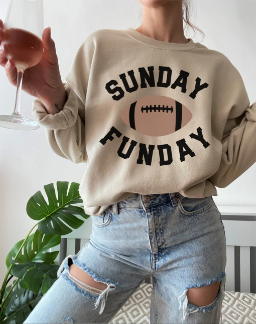 Sunday Funday Sweatshirt, Superbowl Shirt, Football Sweatshirt, Women’s Football Shirt, Game Day, Team Halftime, Superbowl 2024, tailgate