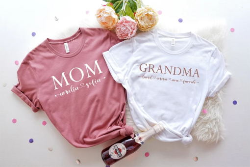 Mom Shirt, Personalized Kids Name Mom Shirt, Great Grandma Shirt, Gift For Mom, Gift For Grandma, Mother’s day Shirt, Grandma Shirt