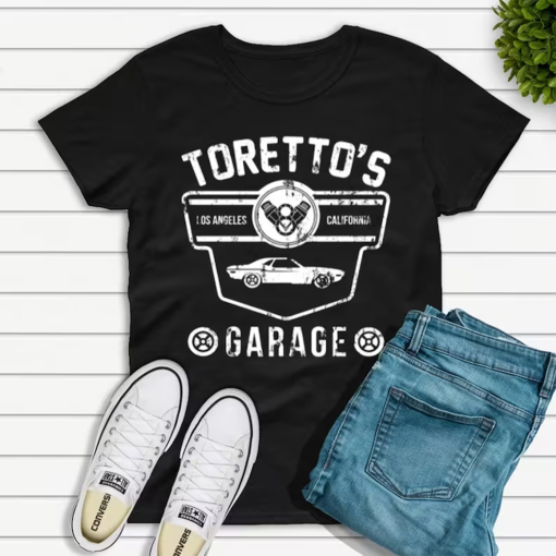 Toretto’s Garage T-Shirt Fast And Furious Muscle Car Tee Top, Fast And Furious Shirt, Dominic Toretto Shirt, Race Car Shirt, Racing Shirt