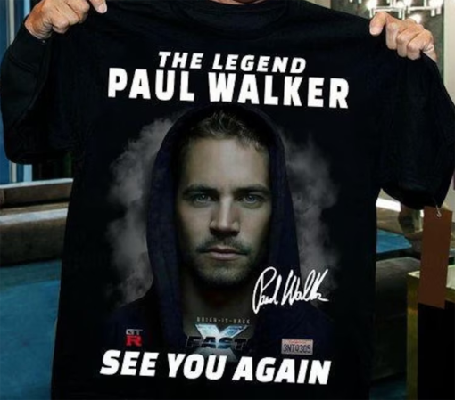 Paul Walker T-Shirt, Fast And Furious Shirt, The Legend Paul Walker Shirt, Vin Diesel Shirt, Fast X Movie Shirt, Unisex Crewneck T-Shirt