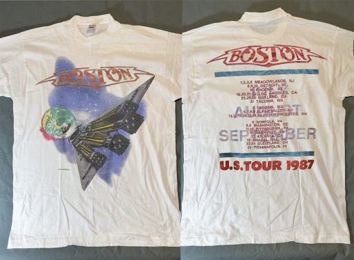 Boston Rock Band Tour 1987 US Tour T-shirt, Boston U.S 80s Tour Concert shirt, Halloween Gift