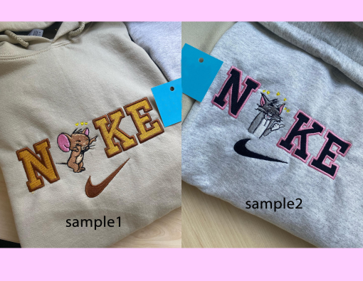 To-m And J-err-y Couple Sweatshirt, Car-too-n Embroidered Sweatshirts, Trending Crewneck, Valentine gift