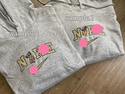 Custom Couple S..i.m.b//a And N.a.l//a The L.i.on K/i/ng Embroidered Sweatshirt, Custom Valentine Embroidered Gift, Valentine’s Day Gift