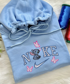 Stitch x Angel Custom Embroidered Sweatshirt, Couple…