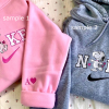 Su.ki & B.rian Couple Embroidered Sweatshirt, Valentine’s Day Gift, Couple Sweatshirt, Couple Matching Sweater Anniversary Gift