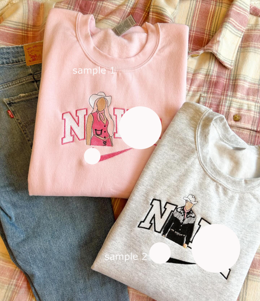 Couple Matching Barbie & Kenough embroidered Unisex Heavy Blend Crewneck Sweatshirt Barbie Ken Shirt Valentine Barbie