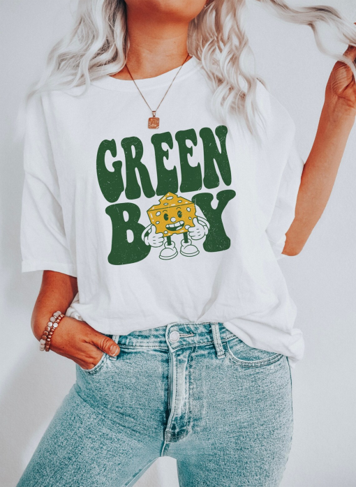 Green Bay Football Shirt, Game Day Cheese Head Nation T-Shirt, Comfort Colors® Midwest Wisconsin Shirt, Football Cheese Head Crewneck