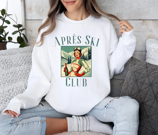 Apres Ski Sweatshirt, Retro Ski Sweater, Apres Ski Sweater, Vintage Winter Sports Sweatshirt, Apres Ski Girls Weekend, Vintage Ski Crewneck