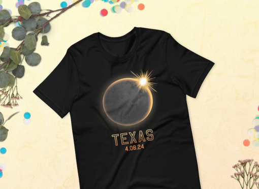 4.8.2024 Great American Eclipse States, Custom State, Total Solar Eclipse, Solar Eclipse 2024 Shirt, Eclipse Souvenir, Moon Totality, Canada