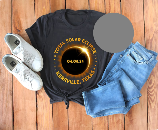 Total Solar Eclipse 2024 Shirt, Custom City State, America Totality, Moon Astronomy, Solar Eclipse Souvenir Gift, April 8 2024, Personalized