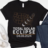 Funny Solar Eclipse Cat, 2024 Total Solar Eclipse Shirt, Solar System Shirt, Total Solar Eclipse Shirt, April 8 2024 Souvenir, Totality