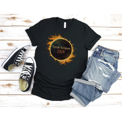 Total Solar Eclipse Shirt, Unisex 2024 Eclipse T-Shirt, Path of Totality, Moon and Sun Eclipse Souvenir Gift, Total Eclipse Tee