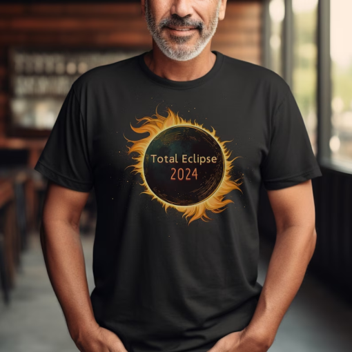 Total Solar Eclipse Shirt, Unisex 2024 Eclipse T-Shirt, Path of Totality, Moon and Sun Eclipse Souvenir Gift, Total Eclipse Tee