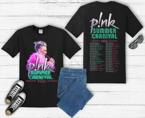 P!nk Pink Singer Summer Carnival 2024 Festival WORLD Tour T shirt Hoodie HoodyS-M-L-XL-XXL-3XL-4XL-5XL Oversized Men Women Unisex P5B6