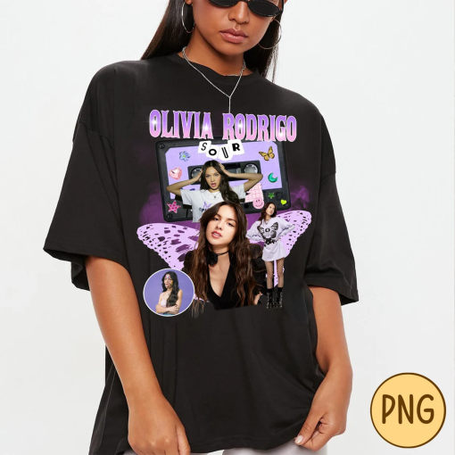 Vintage Olivia Rodrigo 90s PNG, Olivia Rodrigo T-shirt, Olivia Rodrigo Graphic Tee, GUTS 2024 Tour Shirt, Rap Tee, Gift For Him and Her