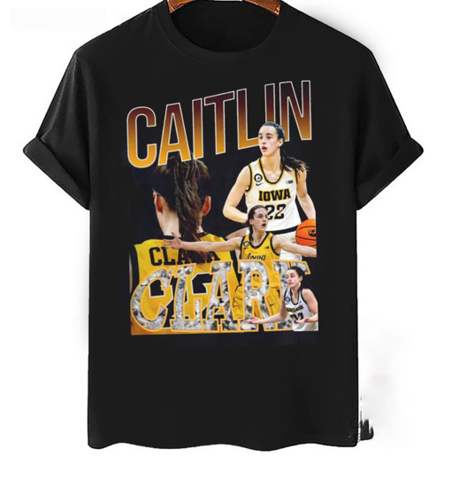 Caitlin Clark Shirt, Basketball Caitlin Clark Short Sleeve Crewneck