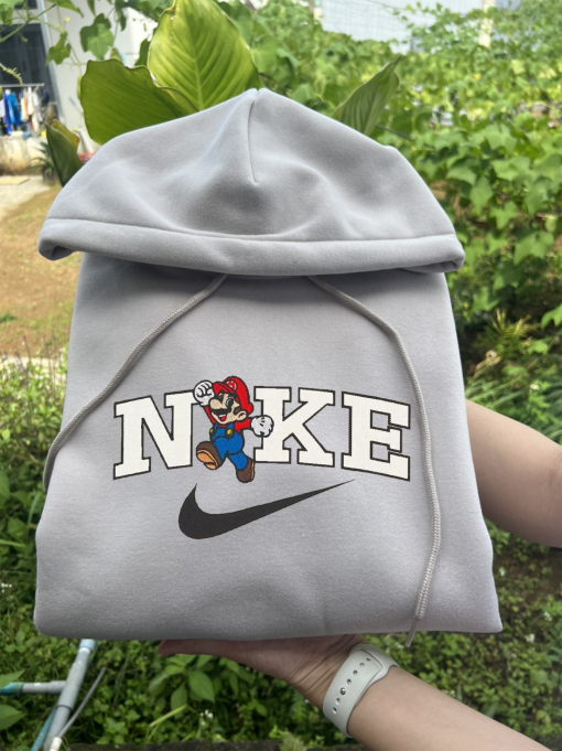 Sweatshirt Super Mario EST 1985 Embroidered – Personalized Embroidered Hoodie Sweater – Couple Hoodie – Custom Embroidered Gift