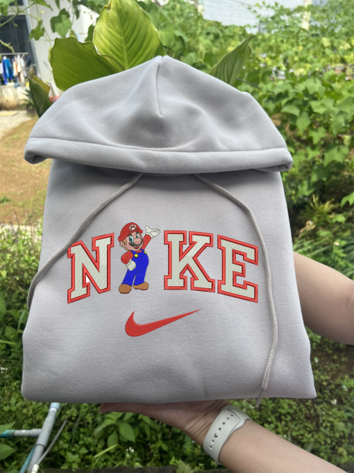 Sweatshirt Super Mario EST 1985 Embroidered – Personalized Embroidered Hoodie Sweater – Couple Hoodie – Custom Embroidered Gift