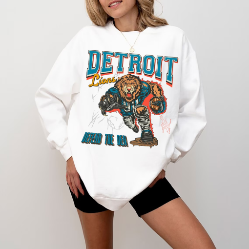 Detroit Football Sweatshirt/ Lions Football Crewneck/ Bootleg Detroit Football Shirt/ Detroit Sports Sweatshirt/ Detroit Football Shirt