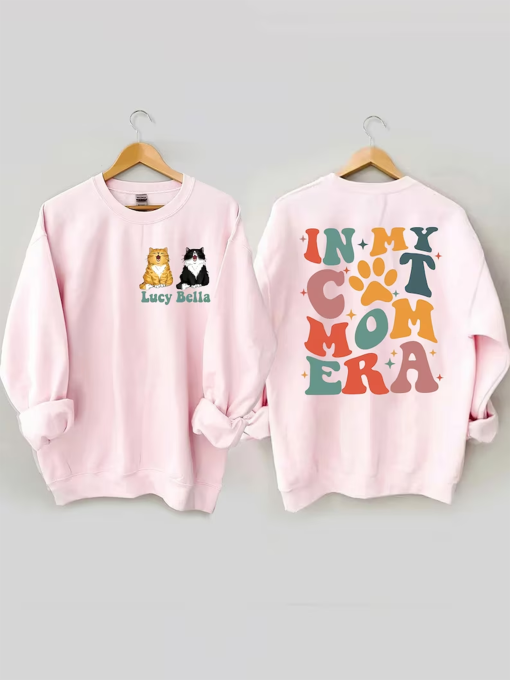 In My Cat Mom Era Sweatshirt, Custom Cat Name Sweatshirt, Cat Mom Shirt Gifts, Cat Lover Gift, Cat Mom Gift, Crazy Cat Lady, Cat Mama Shirt